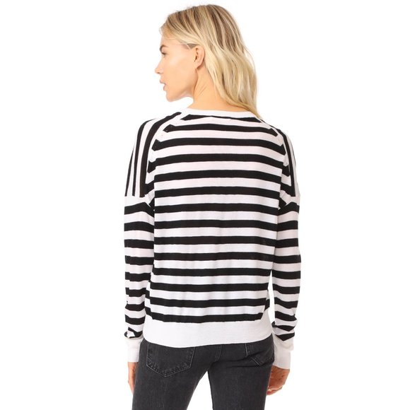 Rag & Bone/JEAN Bevan Striped V Neck Sweater - Picture 2 of 10